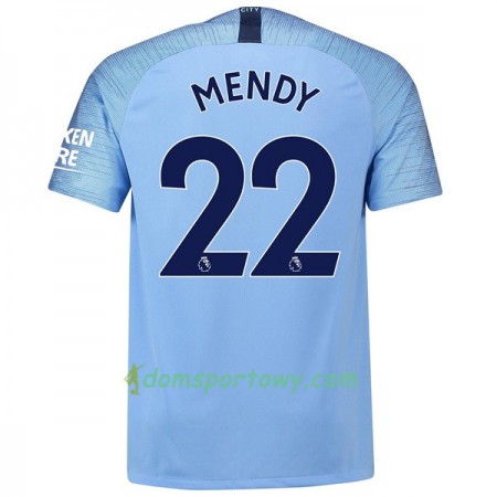 Koszulka Manchester City Mendy 22 Domowe Koszulki Piłkarskie 2018-2019 Krótki Rękaw